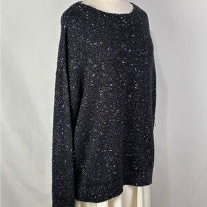 Purotatto Women's Black Sparkle Sweater